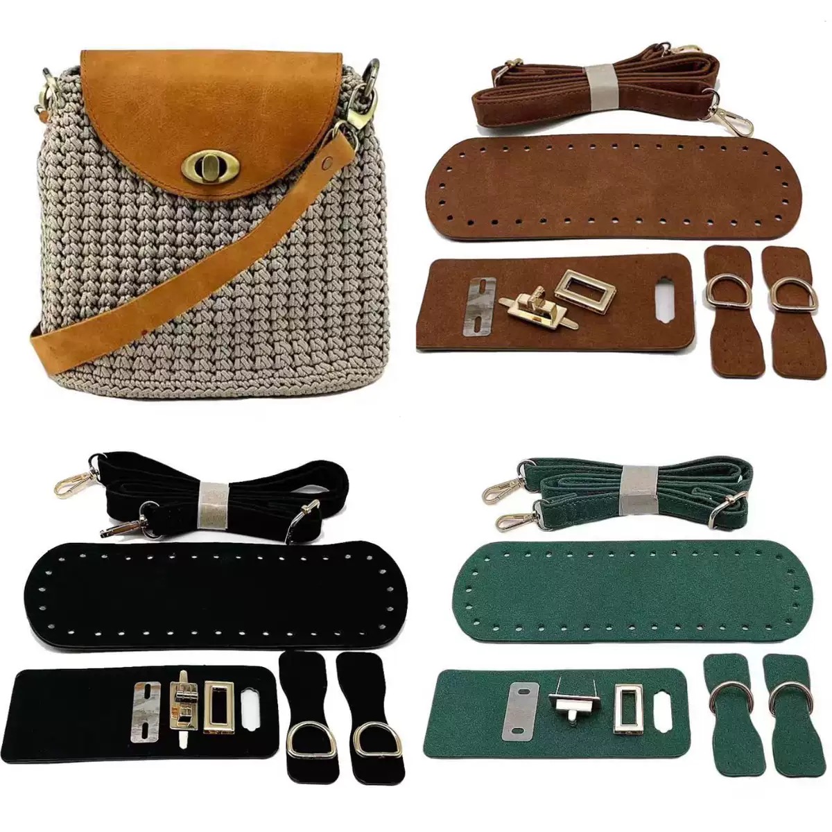 Leatherwork Hardware - Handmade Leather Bag Strap Handbag Woven