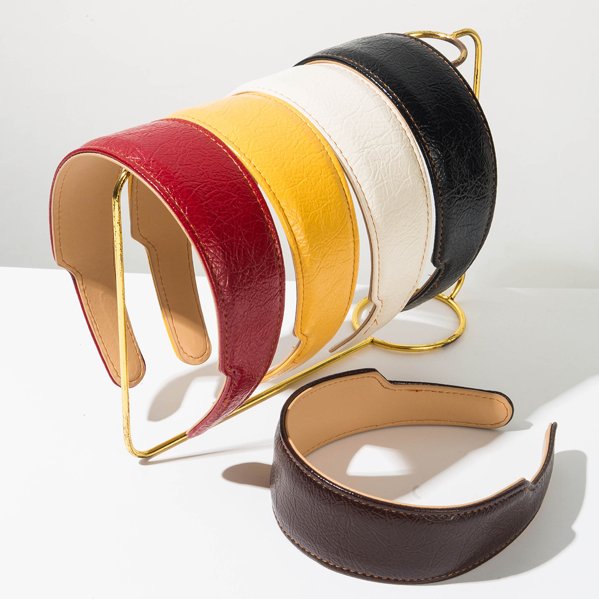 Leatherwork Rings - Elegant Korean Style Leather Hair Hoop