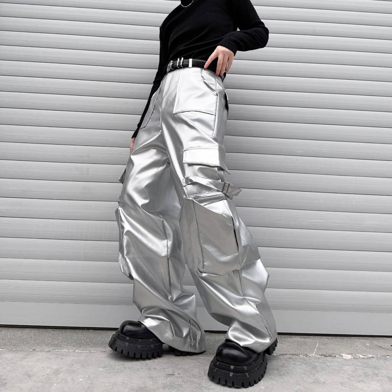 Silver Leather Pant Men Street - Leather Work Pants recension och pris