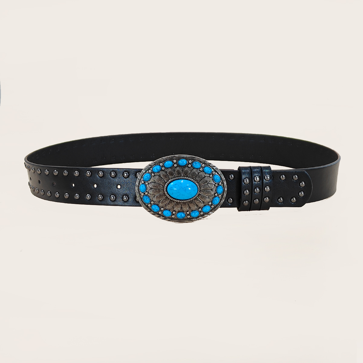 Men and women's casual Punk Ri - Leather Works Belt recension och pris