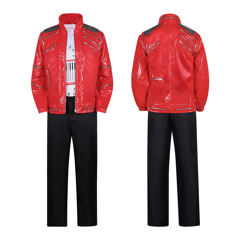 Men Red Leather Jacket Michael - Leather Work Pants recension och pris