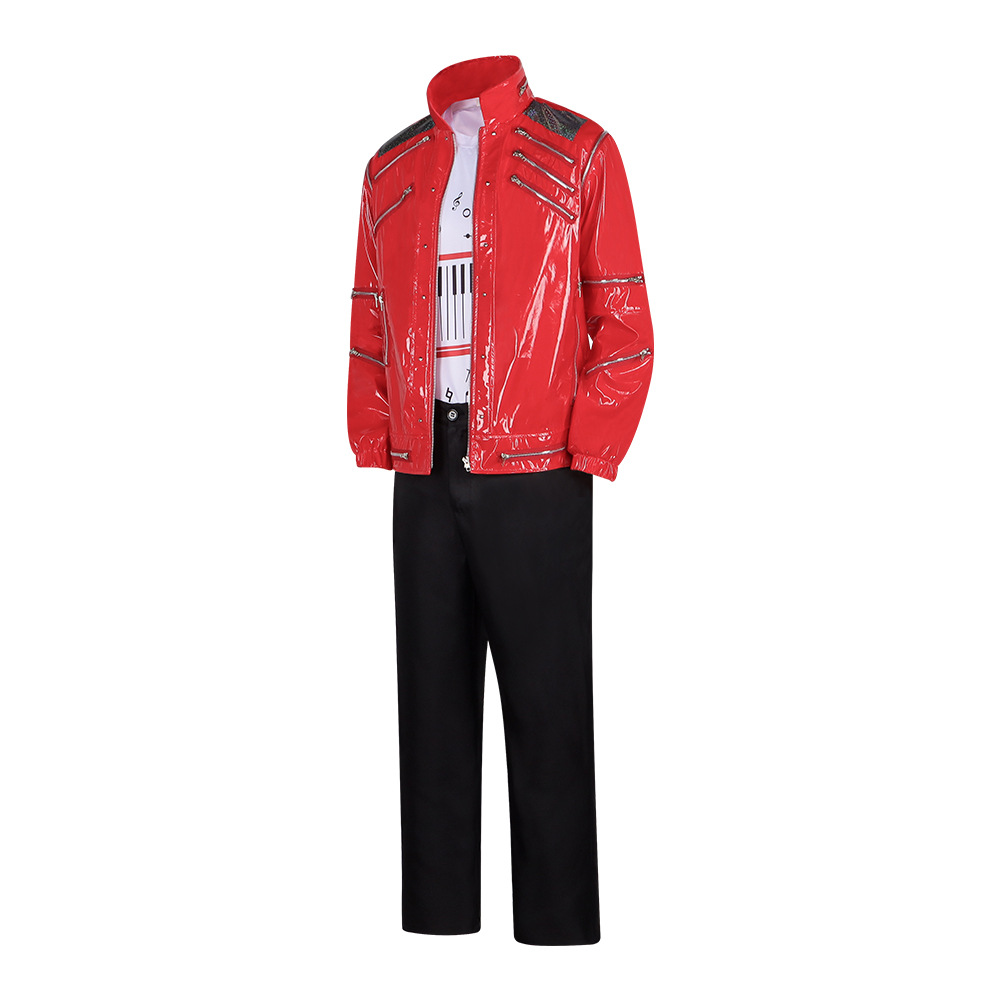 Men Red Leather Jacket Michael - Leather Work Pants recension och pris