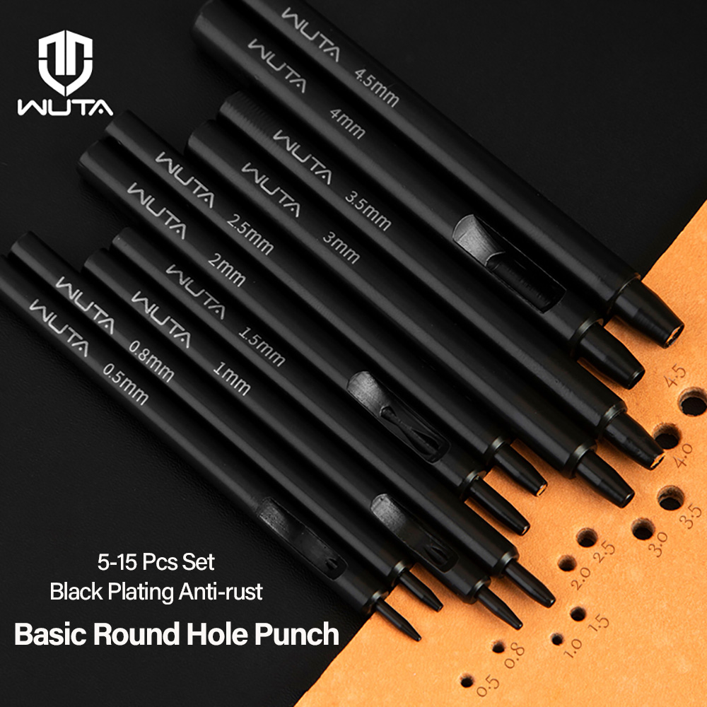 WUTA 5-15Pcs Basic Black Anti- - Leather Works Belt recension och pris