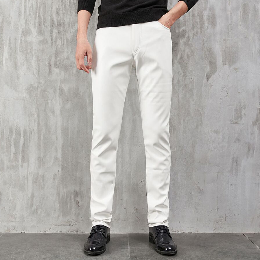 Men's Leather Pants Skinny Fit - Leather Work Pants recension och pris
