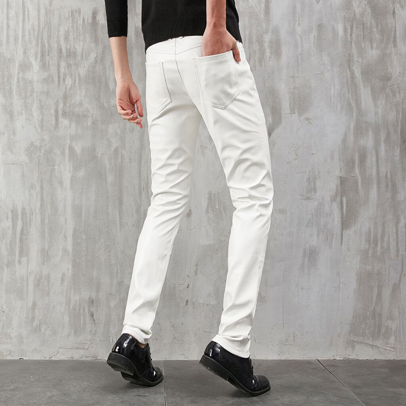 Men's Leather Pants Skinny Fit - Leather Work Pants recension och pris