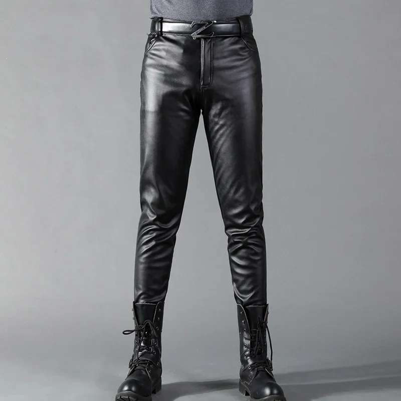 Men's Leather Pants Skinny Fit - Leather Work Pants recension och pris