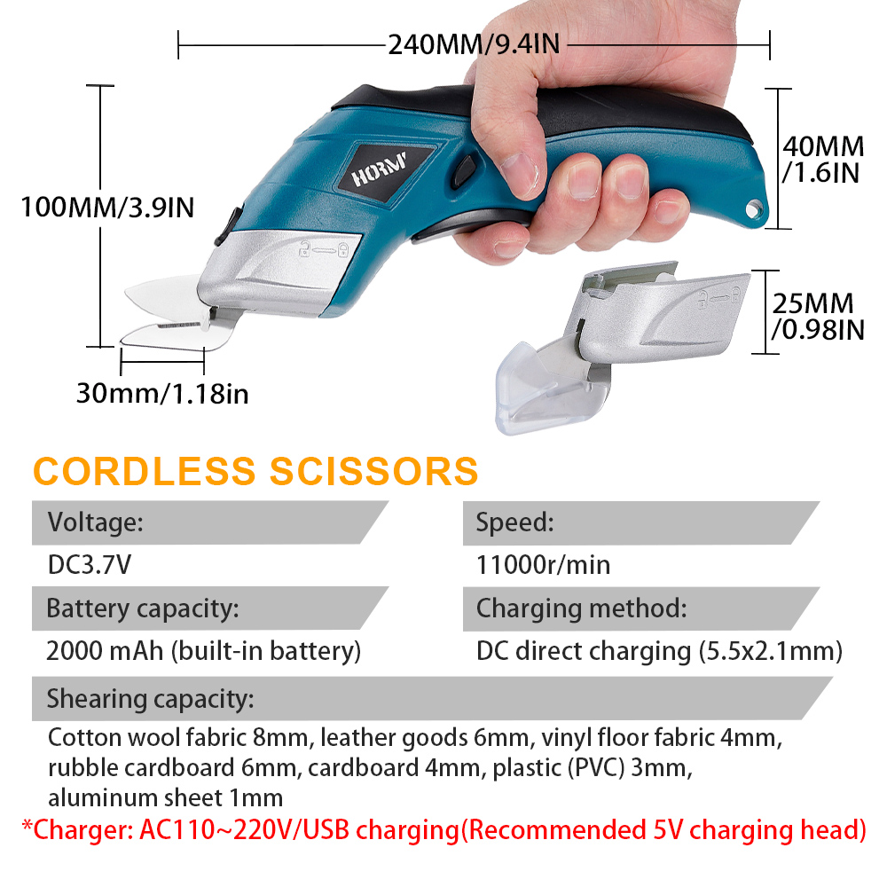 Hormy 3.6V Charging Small Scis - Leatherwork Projects recension och pris