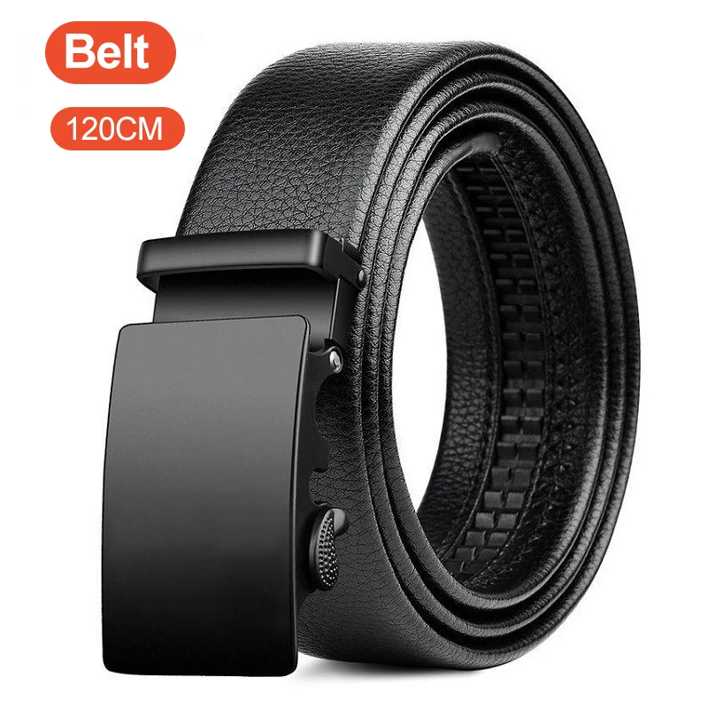 Business Men's Belt Metal Auto - Leather Works Belt recension och pris