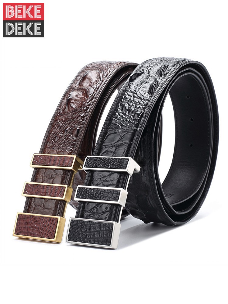 High Quality Men Crocodile Gen - Leather Works Belt recension och pris