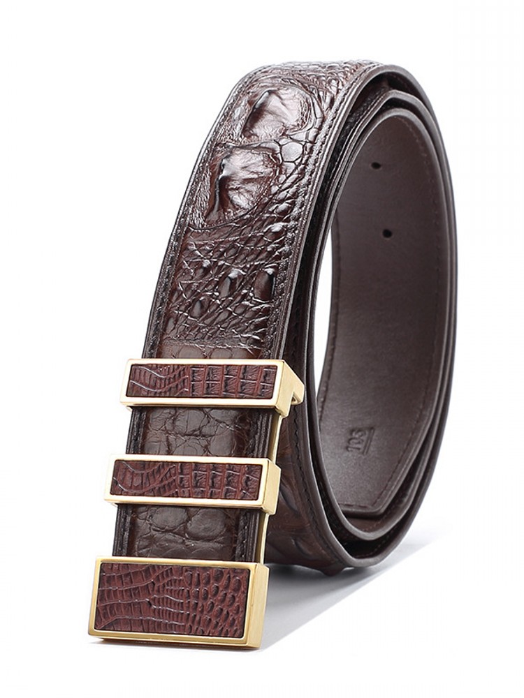 High Quality Men Crocodile Gen - Leather Works Belt recension och pris