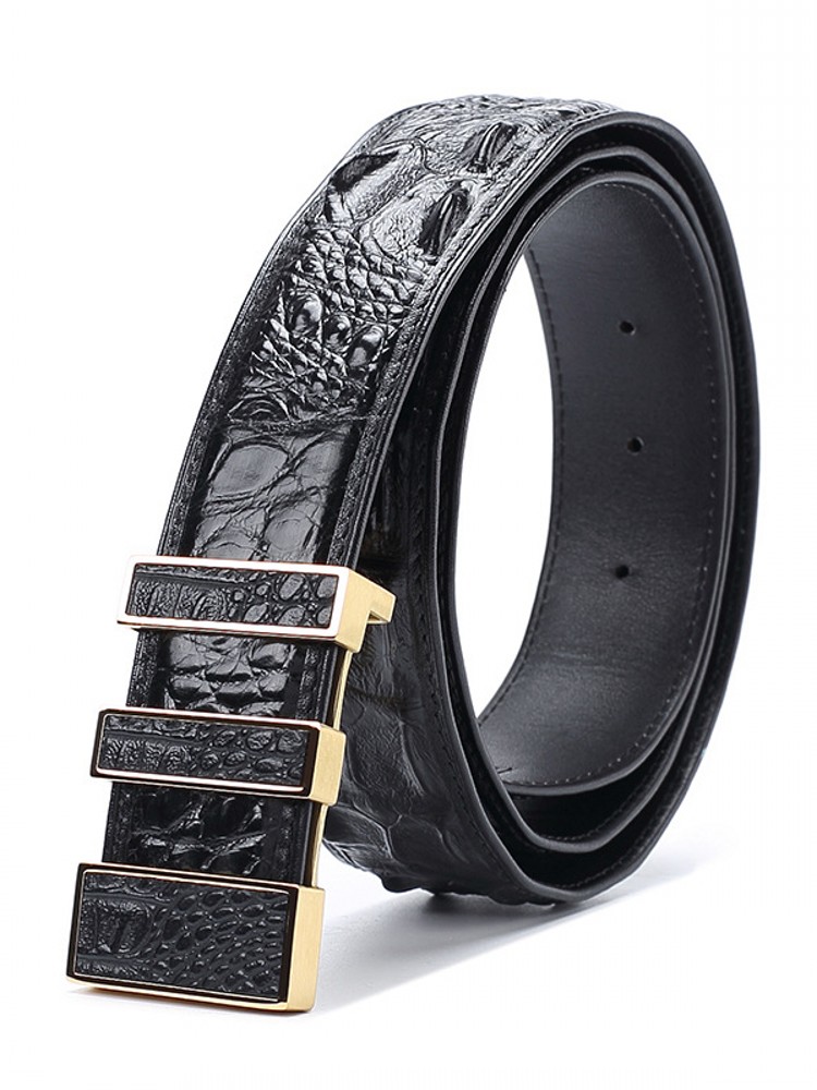 High Quality Men Crocodile Gen - Leather Works Belt recension och pris