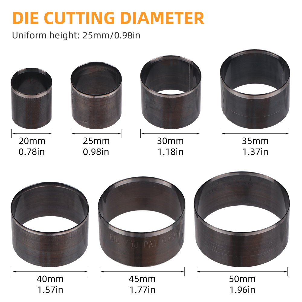QJH 7Pcs Sharp Leather Cutting - Leatherwork Rings recension och pris