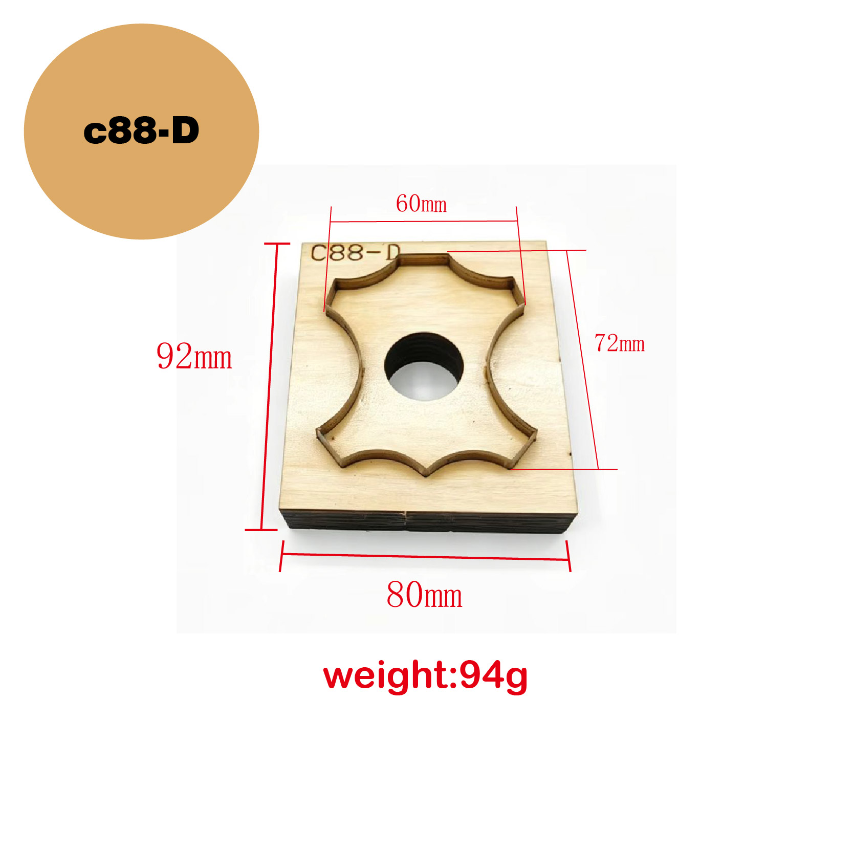 C88 Quadrilateral Floral Leath - Leatherwork Projects recension och pris