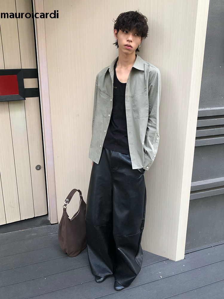 Mauroicardi Spring Autumn Cool - Leather Work Pants recension och pris