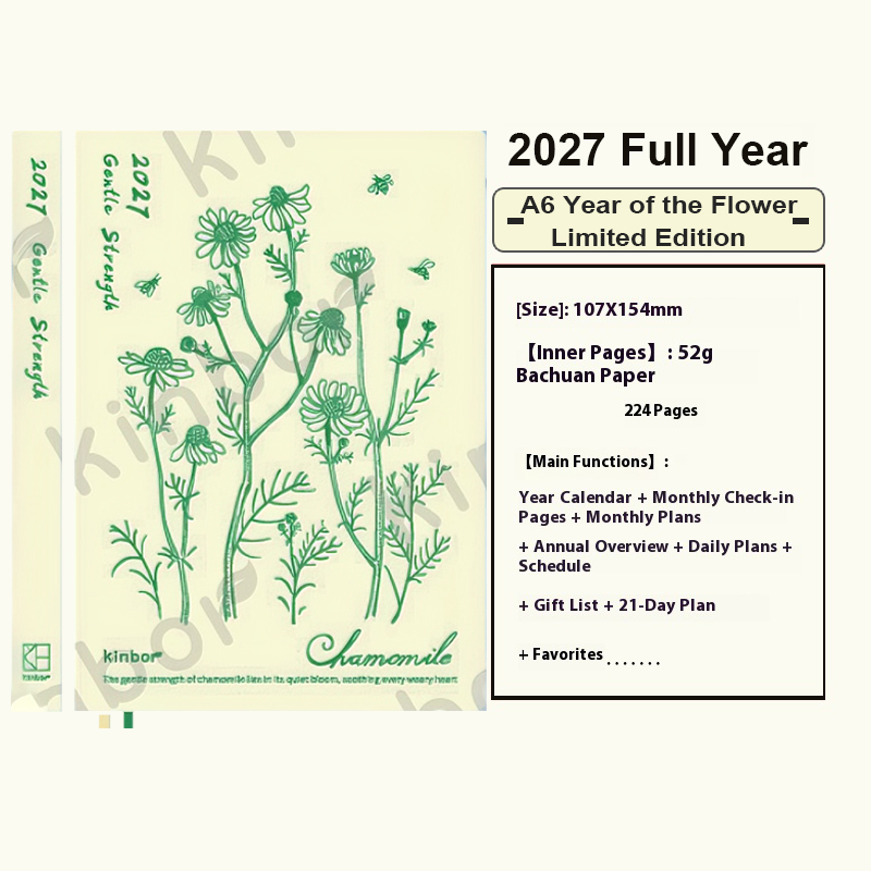Kinbor New 2027 Planner A5/A6  - Leatherwork Plans recension och pris