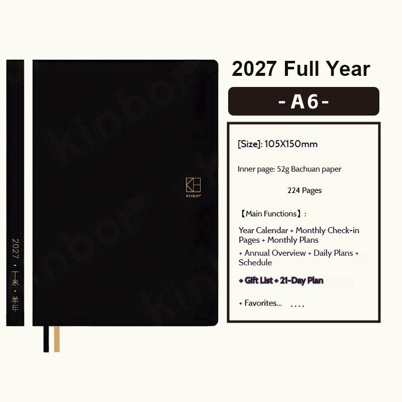 Kinbor New 2027 Planner A5/A6  - Leatherwork Plans recension och pris