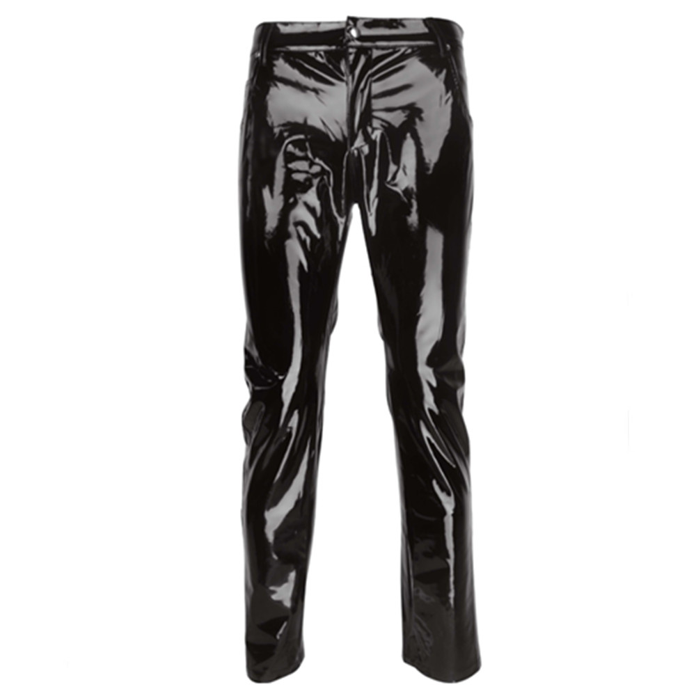 Shiny PVC Latex Trousers Men M - Leather Work Pants recension och pris