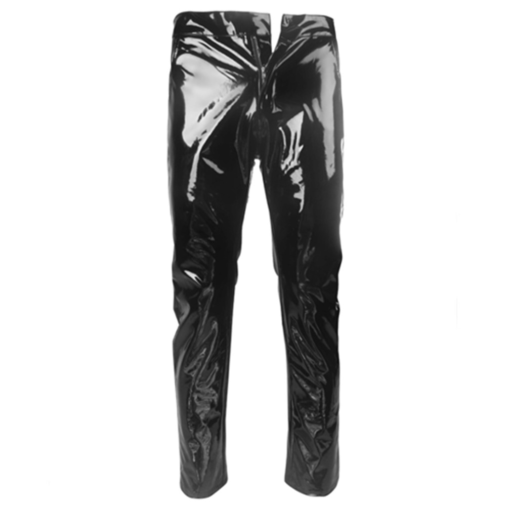 Shiny PVC Latex Trousers Men M - Leather Work Pants recension och pris