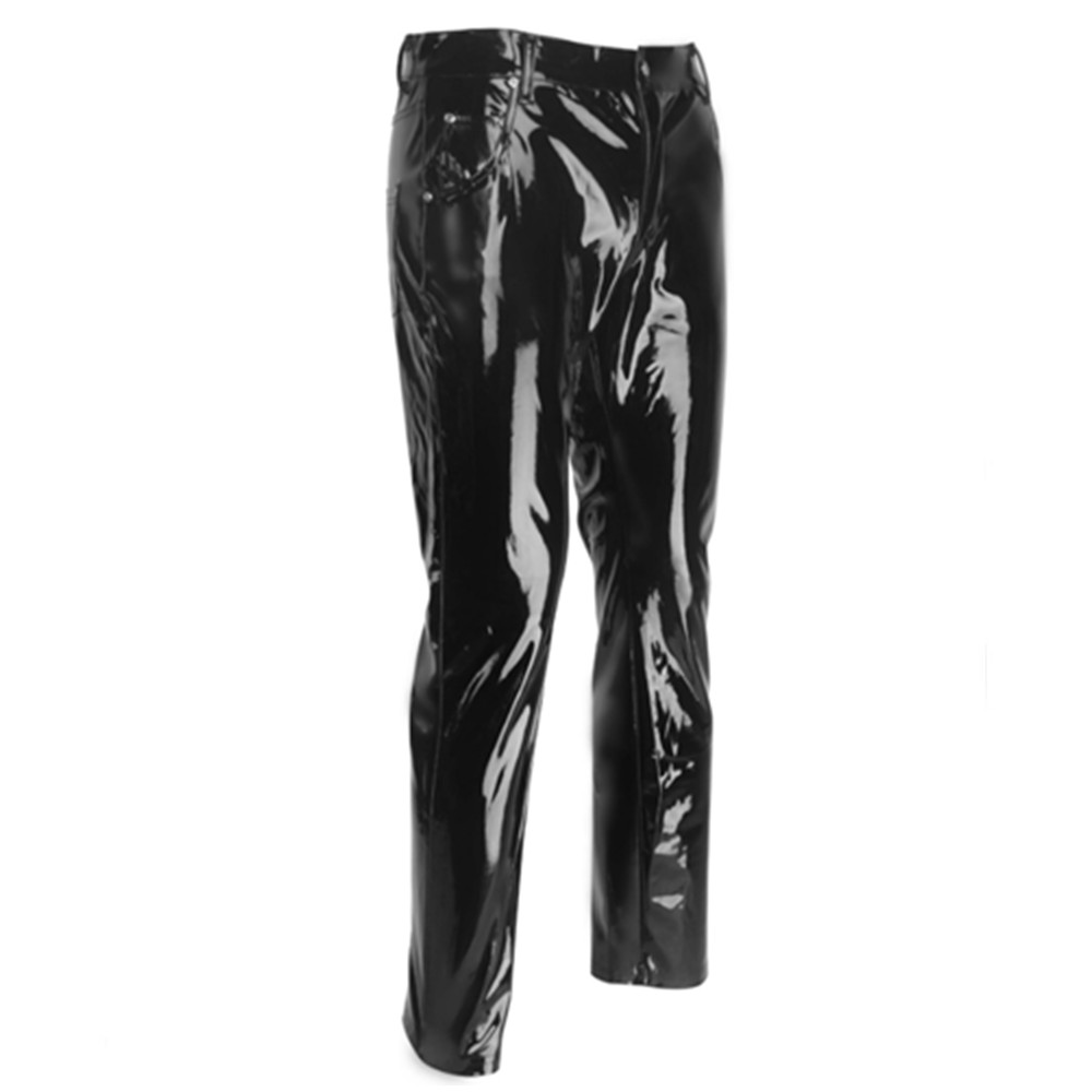 Shiny PVC Latex Trousers Men M - Leather Work Pants recension och pris