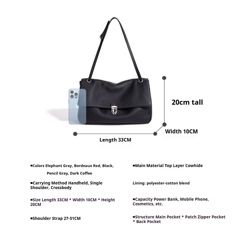 Minimalist Work Shoulder Bag f - Leather Work Organiser recension och pris