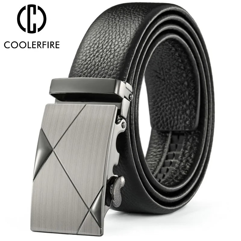Belt Men Automatic Buckle Belt - Leather Works Belt recension och pris