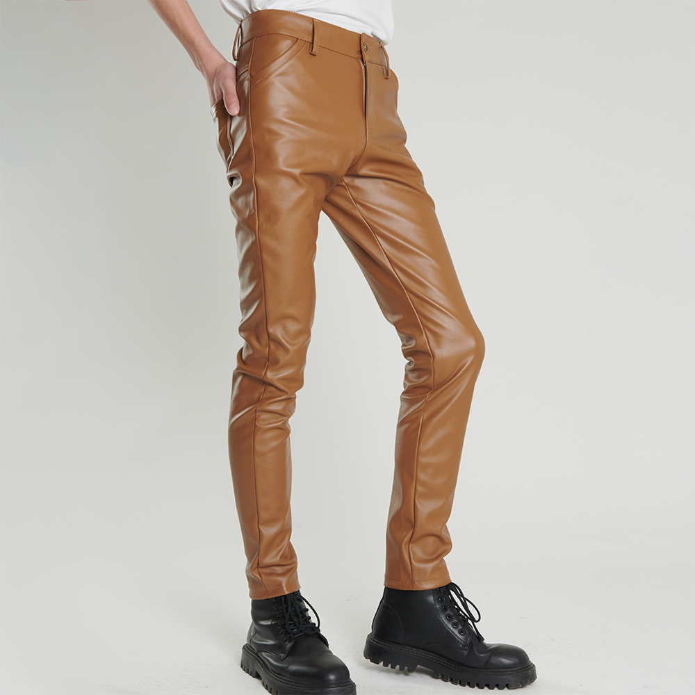 Men's Leather Pants Skinny Fit - Leather Work Pants recension och pris