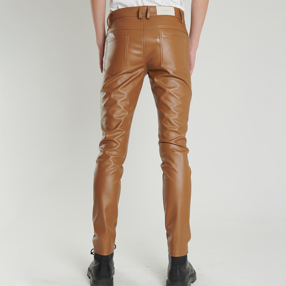 Men's Leather Pants Skinny Fit - Leather Work Pants recension och pris