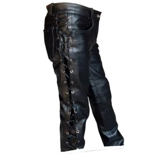 Medieval Pants Men Gothic Long - Leather Work Pants recension och pris