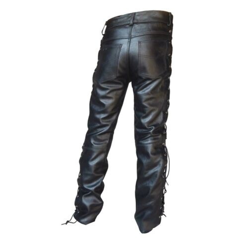 Medieval Pants Men Gothic Long - Leather Work Pants recension och pris