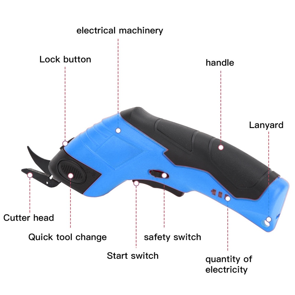 3.6V Electric Scissors Fabric  - Leatherwork Projects recension och pris